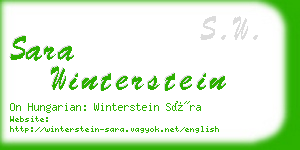 sara winterstein business card